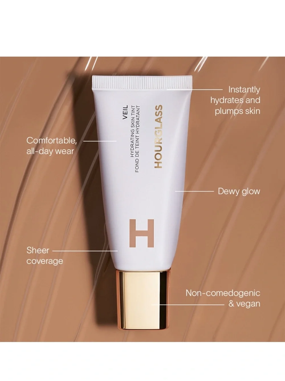 Hourglass Veil Hydrating Skin Tint Foundation in Color 10 - 1.2 fl oz / 35 mL